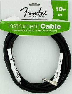 Fender Performance Guitar Cable 10 Black Right Angle