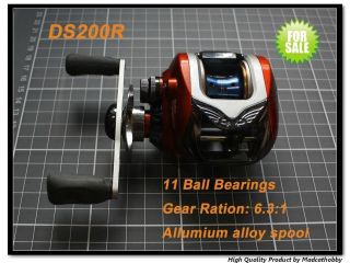   11BB High Speed 6.31 Baitcasting Reel w/ Mustad 64pcs Hook  DS200R S