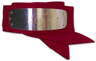 Naruto Headband   Konoha Rock Lee Version RED ~36 inches end to end