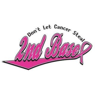Dont Let Steal 2nd Base Breast Cancer Awareness Item Support Tee S 5X 