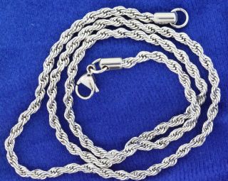 Stainless Steel Necklace Rope Chain 2mm 4mm 18,20,22,24​