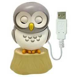 Gray Owl USB Head Swing PC Toy Healing Gadget from Japan