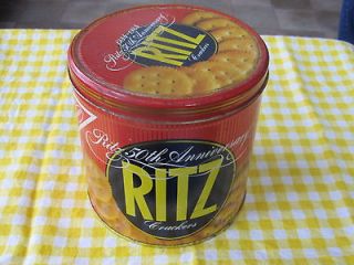 Vintage Ritz Crackers 50th Anniversary Collectible Tin