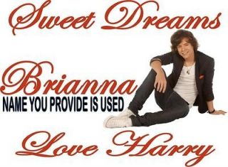 Harry Styles One Direction Personalized Pillowcase Iron on Transfer