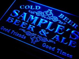 qs tm Name Personalized Custom Beer & Ale Vintage Bar Cold Beer Neon 