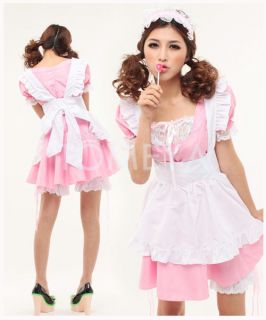   Maid Dress Waitress Girl Uniform Cosplay Costume Fancy Dress Party