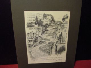Don Davey LITHO CROOKEDEST STREET IN THE WORLD SF 1977