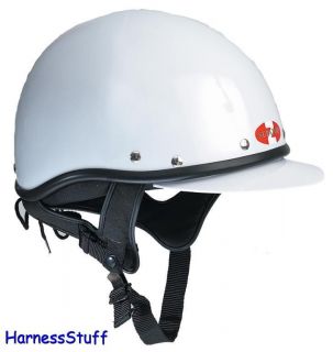 Zilco Supatop Harness Racing Helmet Riding Driving Hat White