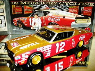   ALLISON SIGNED 1969 COCA~COLA MERCURY CYCLONE 1/24 NASCAR DIECAST 2011