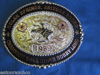 Clint Mortenson Custom Rodeo Trophy Belt Buckle CM2214