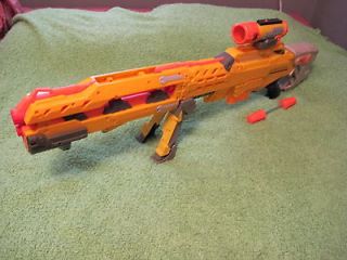 Nerf Longshot Yellow   Sniper + Tactical Scope + Ammp AWESOME Lot E