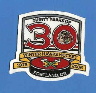 Portland Winterhawks WHL 30 Years Shoulder Patch Crest
