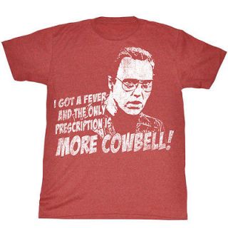   Fever More Cowbell   Saturday Night Live Red T  Shirt Brand New