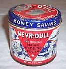 Vintage 1941 Nevr Dull Magic Wadding Polish 5 oz Tin Can The Original