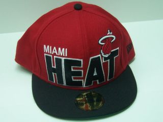 New Era Black/Red Miami Heat NBA Original 59Fifty Fitted Baseball Hat 