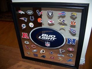 NEW NEVER DISPLAYED Bud Light NFL team logo football mirror Budweiser