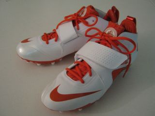 New Mens Nike Air Huarache III Lacrosse Cleats White / Orange