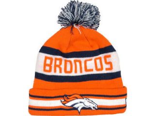 New Era Denver Broncos Team Logo Orange The Jake Cuffed Knit Hat Cap