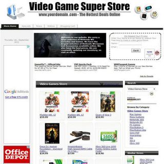 Very Popular XBox/PS3/Nintendo Video Games & Consoles Website Business 