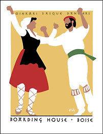 Lance Hidy Boarding House Oinkari Basque Dancers Poster