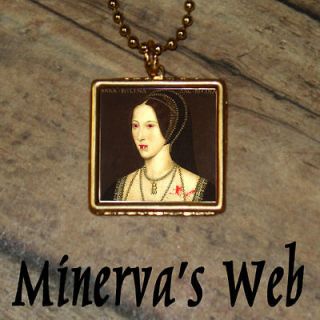 VAMPIRE Tudor Queen ANNE BOLEYN Pendant Art Necklace by Minervas Web