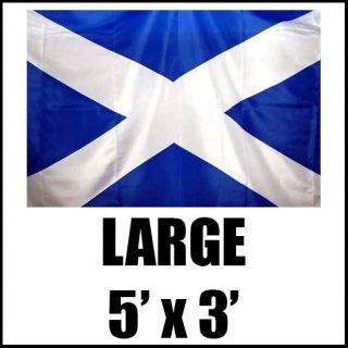 SCOTLAND ST ANDREWS SALTIRE SCOTTISH BLUE & WHITE LARGE FLAG 5 X 3FT 