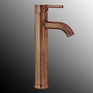 New Tall 12 Antique Cooper Bathroom Bath Bar Vessel Sink Faucet