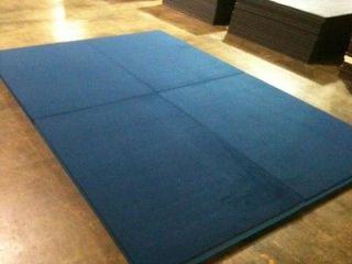 12x8x2 Dollamur Flexi Roll® Carpeted Cheer/Gymnastics Mat   Blue