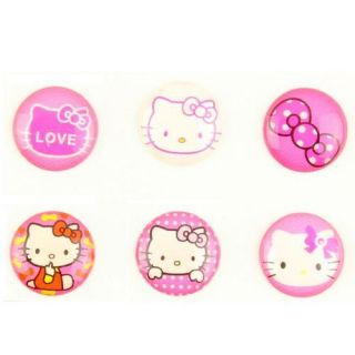   button sticker pink Kitty 6pcs for Apple iPhone 4S 4 3GS 3G iPod Touch