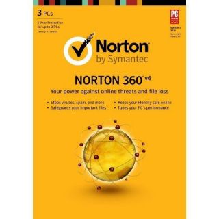 NORTON 360 Version 6 V6 3PCs/1USER Symantec Antivirus