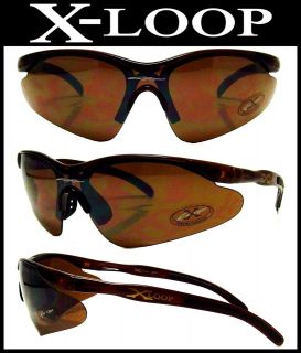   XLOOP Sport Sunglasses Wrap Around Frame Golf Glasses Driver Lens HD