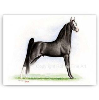 THE PUSHER C.G.   famous Tennessee Walker Walking Horse Art signed 