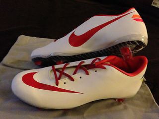 New Nike Mercurial Vapor VIII White/Red Firm Ground Soccer Cleats Many 
