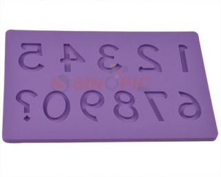 1pc Numbers Fondant Cake Gum Paste Silicone Mould/mold 0 9 number 