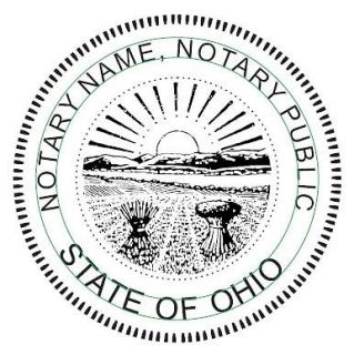 For OHIO NEW Round Self Inking NOTARY SEAL RUBBER STAMP