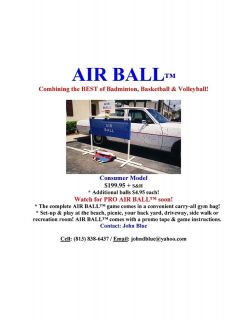   AIR BALL™ a recreation game PROVISIONAL PATENT / I prepare YOU OWN