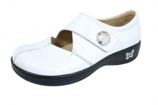   Womens Kaitlyn Professional Leather Nursing Shoes White Napa KAI 600