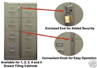 ABUS FILE CABINET LOCK, FILE CABINET BAR FOR 4 DRAWER