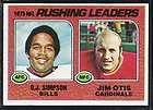 1976 TOPPS FOOTBALL BUFFALO BILLS O.J. SIMPSON 1975 RUSHING LEADERS 