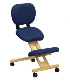 Wooden Ergonomic Kneeling Posture Office Chair With Back   WLSB310 New