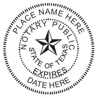 For TEXAS NEW Round Self Inking NOTARY SEAL RUBBER STAMP