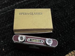 Vintage Made in Japan OPERA GLASSES Selsi 2.5X Coated Lens Red 