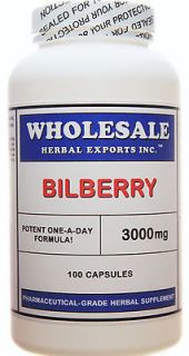 Bilberry ● Convenient 3000mg One a Day Capsules ● 100ct
