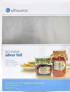   Self Adhesive Printable Silver Foil Paper Packs~ LOW $$ & FREE GIFT