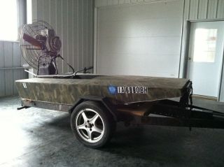 Small Custom Airboat and Trailer