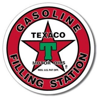 Texaco Gasoline Motor Oil Gas Station Tin Sign