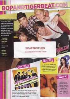 One Direction (1D) Article b/w Selena Gomez, James Maslow & Katy Perry 