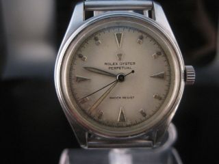 Vintage ROLEX Oyster Perpetual Shock Resist 15J Stainless Steel Watch 
