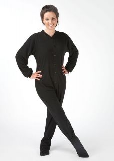   Black Snuggaroo Onesie PJs Footed Pyjamas All In One Fleece Pajamas