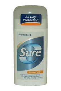 Pack Original Solid Regular Scent AntiPerspirant Deodorant by Sure 2 